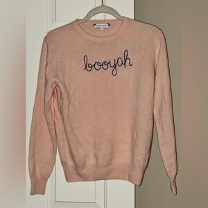 Lingua Franca 100% Cashmere Crewneck Sweater Sz S Pink Booyah